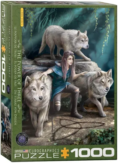 Puzzle Eurographics din 1000 de piese - The Power of Three by Anne Stokes