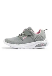 Pantofi sport de plasa cu velcro Upspark - Gri deschis/Roz pal