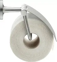 Suport hartie igienica Duravit Starck T 0099407000, montare pe perete, capac, metal, Otel satinat
