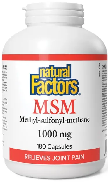MSM, 1000 mg, 180 capsule, Natural Factors