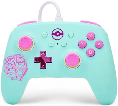 Controller PowerA - Enhanced, cu fir, pentru Nintendo Switch, Pokemon: Sweet Friends