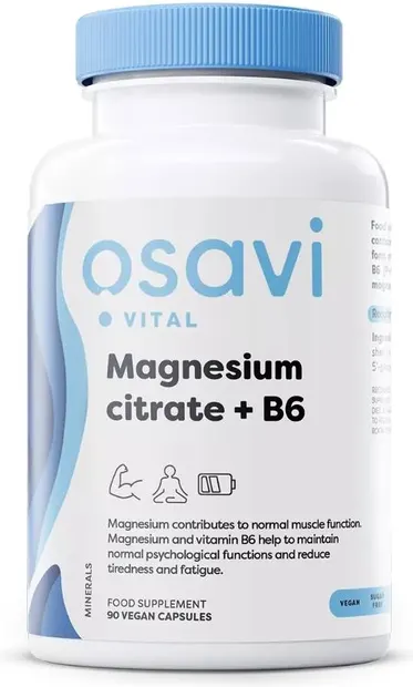 Magnesium Citrate + B6, 90 capsule, Osavi