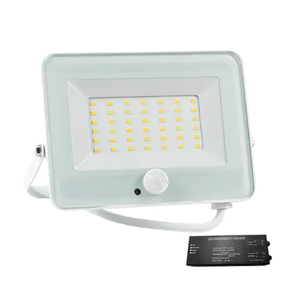 Vega30 Slim 30w Proiector Led + Sen 3000k Wh+ Kit Emergenta
