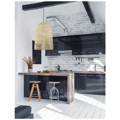 Lampa suspendata AURORA Natural Bamboo Negru Fabric Wire & Baza LED E27 1x12 Wat 230 Volt IP20 Fara bec