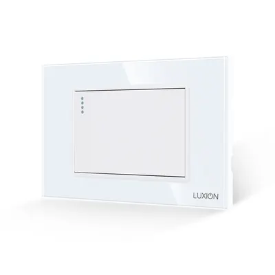 Intrerupator Simplu Mecanic LUXION cu Rama din Sticla, Standard Italian, 3M