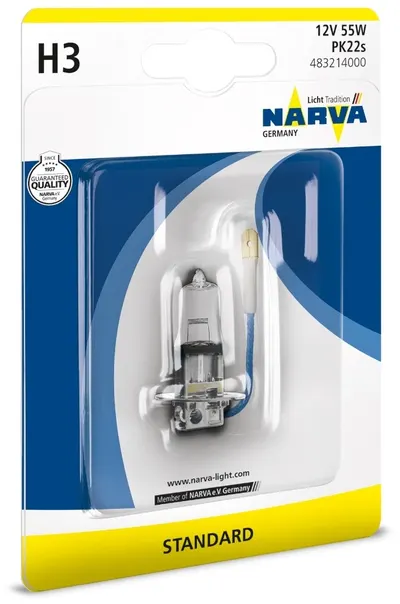 Bec auto NARVA - H3, 12V, 55W, PK22s