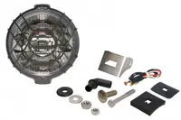 Far universal stanga dreapta (faza lunga, H3 T4W, 12 24V, diametru 183mm, alb, metal, crom, lumini pozitie, lungime cablu: 150mm)