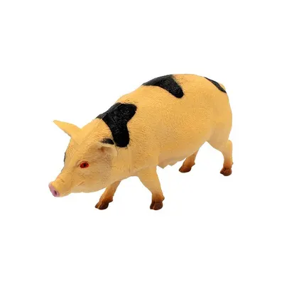 Figurină replică, Deluxebase, animal purceluș, culoarea crem, 23 cm