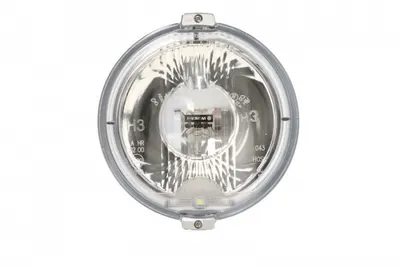 Far universal stanga dreapta (faza lunga, H3 LED, 24V, diametru 183mm, alb, plastic, crom, lumini pozitie, lungime cablu: 150mm)