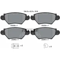 Set placute frana, frana disc TEXTAR 2325803
