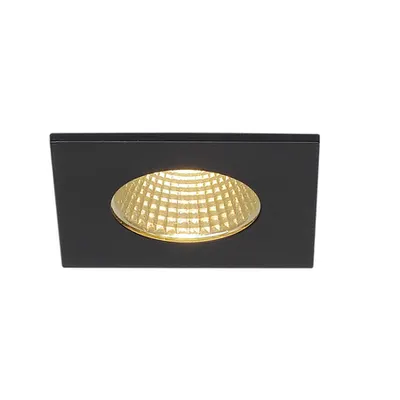 Spot incastrat, PATTA-I Ceiling lights, black LED, 3000K, square, matt black, 38°, incl. driver