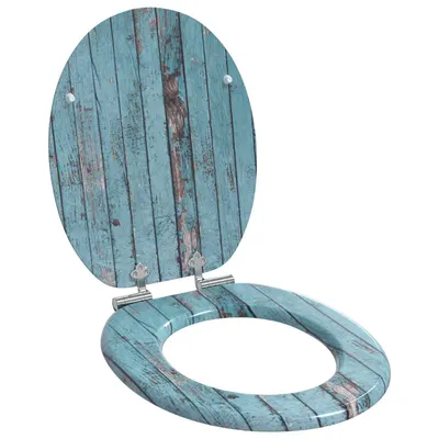 vidaXL Capac de toaletă cu închidere lentă albastru 44 x 38 cm
