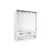 Set lumanari decorative conice, 40 bucati, parafina, 24,5x2,3 cm, alb