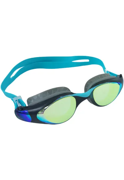 Ochelari de inot pentru copii Crowell GS23 Splash Mirror - gri-turcoaz - cu protectie UV - set cu cutie reutilizabila