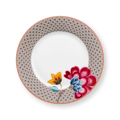 Farfurie din porțelan, Pip Studio, Khaki, 23 cm, colecția Blooming Tales