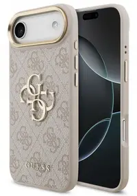 Husă Guess - Metal Logo, iPhone Air, MagSafe, roz