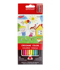Creioane color triunghiulare 12buc/set, Daco