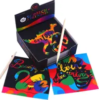 Kit creativ Jarmelo - Poze colorate cu zgârieturi, 130 de bucăți
