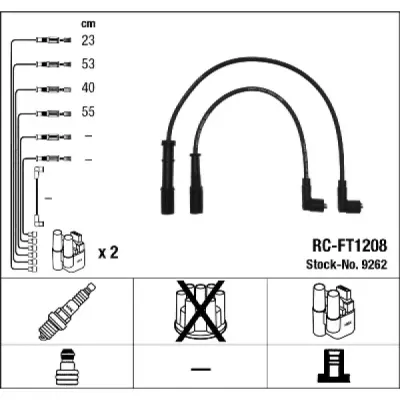 Set cablaj aprindere NGK 9262