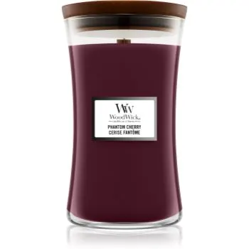 Woodwick Phantom Cherry lumânare parfumată cu fitil din lemn
