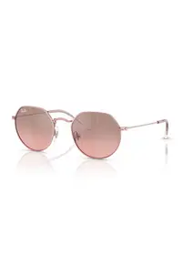 Ochelari de soare rotunzi cu rama metalica Jack - Auriu rose -