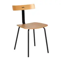Scaun de dining negru/în culoare naturală stivuibil din metal Hock – Hübsch