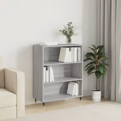 vidaXL Bibliotecă, sonoma gri, 69,5x32,5x90 cm, lemn compozit