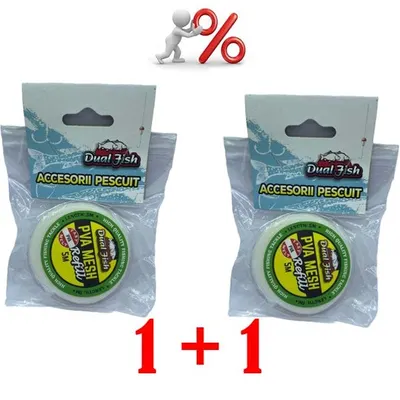 PROMOTIE 1+1 Rezerva sac solubil P.V.A., diametru de 37, 5 m, Dual Fish