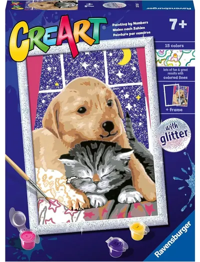 Set de pictură pe numere Ravensburger CreArt - Prieteni