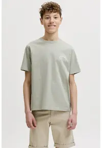 Tricou cu imprimeu grafic pe partea din spate - Verde pal