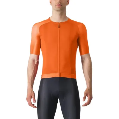 Tricou ciclism cu maneca scurta pentru barbati Aero Race 7.0 - portocaliu brili…
