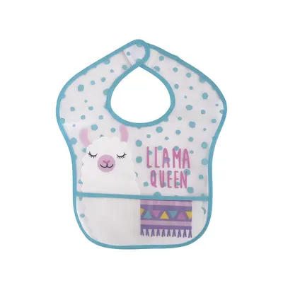 Set 2 bavete impermeabile peva 28,5 x 36 cm inchidere cu banda velcro fetite