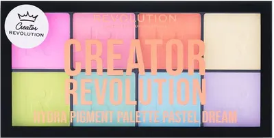 Makeup Revolution Creator - Paletă pentru față și ochi Hydra Pigment, Pastel Dream, 8 culori