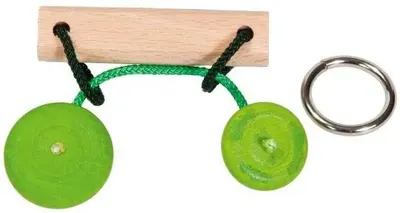 Puzzle logic 3D din lemn Fridolin - Eliberează cercul, nivelul 3/4
