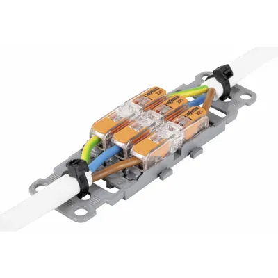 Pachet trei Cleme Liniare WAGO + Suport Triplu + Adaptori Sina din