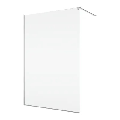 Paravan dus crom cu sticla securizata, 110x200 cm, Easy Sanswiss