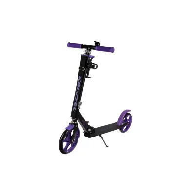 Trotineta pliabila pentru copii, ghidon reglabil, roti 20 cm, cadru aluminiu, punte 33 x 11 cm, negru/violet