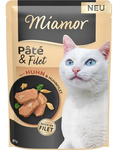 MIAMOR Pate and Filet with Chicken 85 g pate file de pui pentru pisica