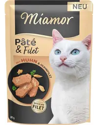 MIAMOR Pate and Filet with Chicken 85 g pate file de pui pentru pisica