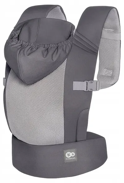 Ghiozdan ergonomic pentru bebeluși KinderKraft - Carrybee, gri
