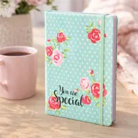Agendă cadou pentru femei Nekupto – You Are Special, 80 file, design floral romantic