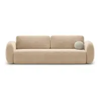Canapea bej extensibilă/cu spațiu de depozitare cu tapițerie din catifea 262 cm Tonale – Cosmopolitan Design