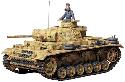 Model de asamblare TAMIYA Militar: Tancuri - Panzerkampfwagen III Ausf. L (TAM35215)