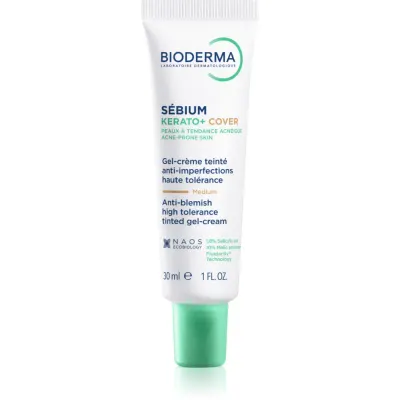 Bioderma Sébium Kerato+ Cover lotiune tonica matifianta impotriva imperfectiunilor pielii cauzate de acnee 30 ml