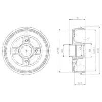 Tambur frana DELPHI BF427