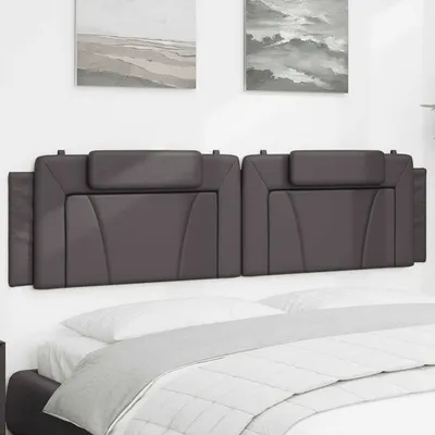 vidaXL Pernă pentru tăblie, Viana, gri, 200 cm, piele artificială