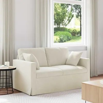 vidaXL Canapea Crem 138 x 78 x 80 cm Catifea