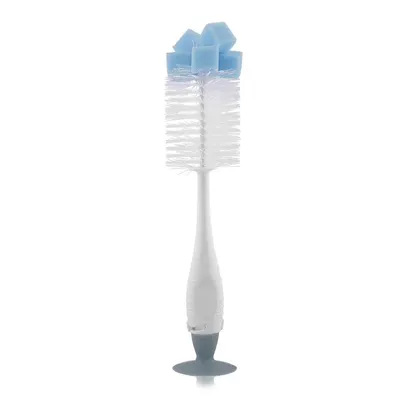 Perie de curatat biberoane tetine si cani cu ventuza pentru fixare moonlight blue