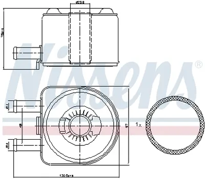 Termoflot radiator ulei (manual; cu garnitura) CITROEN BERLINGO, C4 I, C5, C5 I, C5 II, C8, EVASION, JUMPER, JUMPY, XANTIA, XSARA, XSARA PICASSO; FIAT DUCATO, SCUDO, ULYSSE 2.0-2.3D dupa 1998