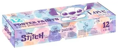 Vopsele tempera Cool Pack Disney - Stitch Pastel, 12 culori x 20 ml